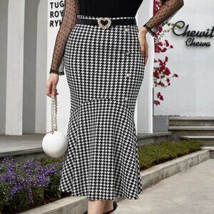 Houndstooth Skirt - 0XL